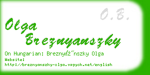 olga breznyanszky business card